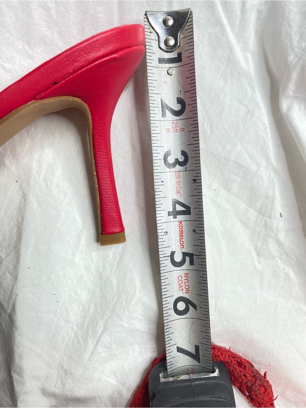 Red Quilted Open-Toe Stiletto Mule - Picture 4 of 8